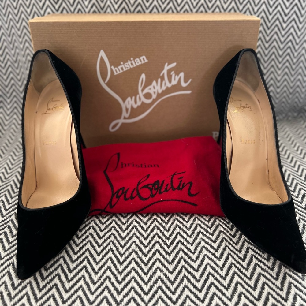 Velvet Black Louboutin Heels